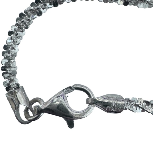 VINTAGE MILOR MARGARITA 925 STERLING SILVER TWISTED NECKLACE - 54" LONG - Picture 8 of 10